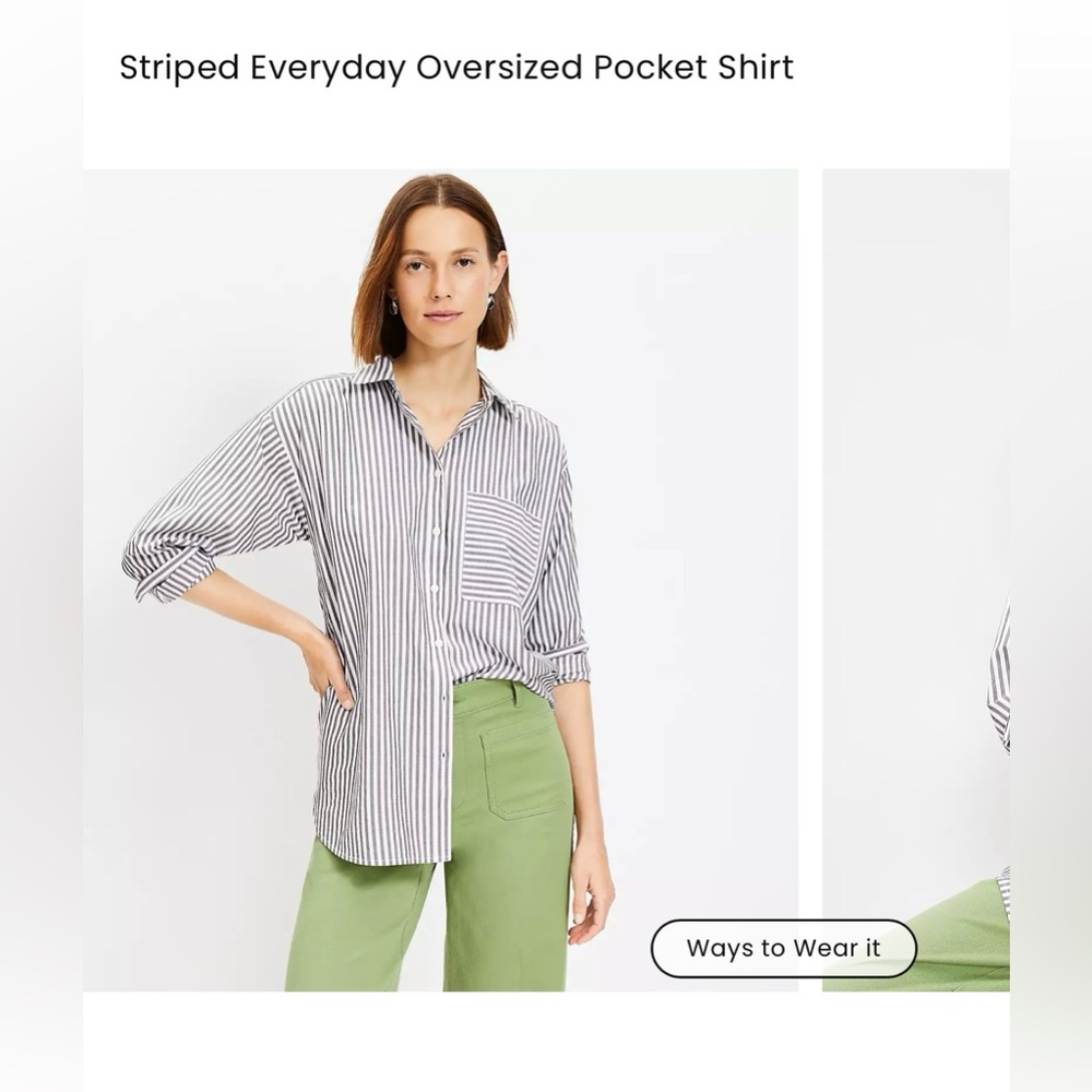 Oversized women’s button-down shirt from Loft, Size M